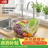 青苹果耐热玻璃碗和面盆欧式沙拉碗加厚揉面盆4.35L超大容量