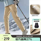 骆驼（CAMEL）户外冲锋软壳裤女防风防水加绒登山裤男丨火山岩发热 A23CAVV106