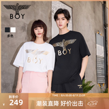 BOY LONDON夏季短袖情侣男女同款小熊涂鸦满印潮牌T恤N01909 黑色 XS 此款偏大，建议拍小一码