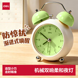 得力（deli）计时器闹钟夜光家庭卧室床头钟儿童自律学习学生专用起床神器礼物-LE311绿开学季