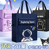 舒星补习袋手提袋拎书袋高颜值男孩女童小学生用书包文件袋帆布美术袋补习班作业文件试卷袋收纳袋儿童
