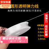 倾欣手工diy穿珠手链扁丝透明水晶弹力线耐磨手串文玩串珠皮筋松紧绳 0.4mm圆形透明-约16米