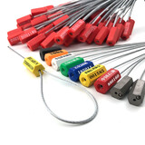 全邦达 100条一次性抽紧式钢丝封条铅封锁封流锁签扎带防盗封铅锁扣油罐车封签钢丝铅封流电表集装箱封签