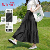 班尼路（Baleno）蛋糕半身裙女夏高腰遮肉显瘦小白裙韩系气质温柔含内衬仙女A字裙