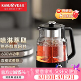 金灶（KAMJOVE）煮茶器 喷淋式煮茶玻璃养生花茶壶 电热水壶煮茶壶1L蒸茶器A-57 石墨黑 1L