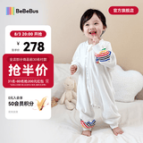 bebebus婴儿睡袋春夏款儿童睡衣四季通用分腿防踢被 彩虹双层四季款（室温20-24℃） M【80码 建议身高80-90CM】
