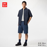 优衣库水洗全棉舒适短裤男女装/休闲短裤26春夏新款481571 474129 481571/68深蓝色 3XL