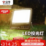 公牛（BULL）LED投光灯路灯庭院灯园林照明露营灯 IP65防水200W-3000K暖白光