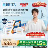 碧然德（BRITA）家用净水壶 滤水壶滤芯 MAXTRA+LE 专家滤芯 12枚装（本品加附件6个共计12个非18枚）