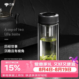 万象（WANXIANG）双层玻璃杯经典皮纹V20RL商务办公礼盒泡茶杯370ML大容量家用水杯