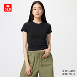 优衣库圆领短T恤/短袖女装26春夏新款483455 09 黑色 M