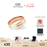 丹尼尔惠灵顿（DanielWellington）[七夕情人节礼物]dw戒指女陶瓷白玫瑰金54号情侣戒指DW042
