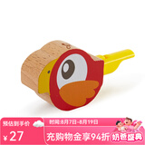 Hape早教儿童鹦鹉小鸟口哨卡祖笛小火车亲子互动玩具男女孩节日礼物 红色小鸟口哨 E0474