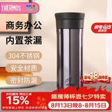 膳魔师（THERMOS）保冷保温杯470ml高真空不锈钢户外运动旅行带茶漏水杯CMK-501 BKP