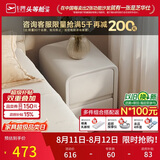 芝华仕（CHEERS）现代简约收纳储物简极易窄床头柜30cm主卧室小柜子白月光G087B白