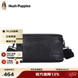 暇步士（Hush Puppies）男士单肩包斜挎包新款时尚户外通勤真皮邮差包牛皮小背包送男友 黑色窄肩带HA-2011708W-5710z