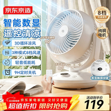 京东京造空气循环扇 家用节能小型电风扇四季循环 桌面小风扇空调伴侣大风量宿舍办公室摇头轻音 小云朵pro