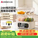 志高（CHIGO）煮蛋器 蒸蛋器 智能电蒸锅小型2-3人用自动断电 可预约定时家用多功能早餐机煮鸡蛋神器ZNZDQ058