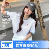 骆驼（CAMEL）【迪丽热巴同款】短袖t恤柔棉T神男女装夏季新款运动宽松休闲上衣
