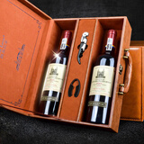 路易拉菲（LOUIS LAFON）法国原瓶进口红酒AOC梅多克中级庄干红葡萄酒 750ml*2双支礼盒 