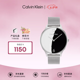 Calvin KleinCK手表永恒款钢带黑白个性石英女表女25200007【520礼物】