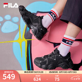 FILA 斐乐猫爪鞋4代女鞋老爹鞋情侣运动鞋复古时尚休闲鞋网面透气 【女款】黑-BK 36