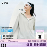 VVC防晒衣服女冰丝凉感透气防紫外线披肩城市轻户外短外套 浅灰色1.0