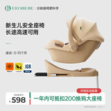 怡戈（Ekobebe）婴儿提篮式儿童安全座椅新生儿小月龄汽车用宝宝车载睡篮新生儿 奶酪棕提篮+底座【安装更稳固方便】