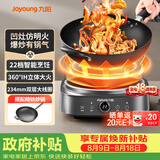 九阳（Joyoung）电磁炉凹面电磁炉电磁灶电陶炉家用2200W大功率猛火多功能电池炉深凹弧面凹灶N2202【赠专用铁锅】