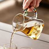 忆壶茶公道杯玻璃月牙杯泡茶杯茶水分离茶具配件2026新款男士高端龙把杯