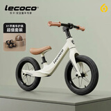 乐卡（Lecoco）儿童平衡滑步车2-6岁丝绒摩卡搭配护具四件摩卡棕