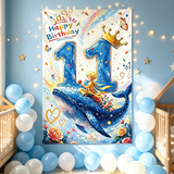仕彩11岁男孩生日派对场景装饰气球雨拉绳海报仪式感氛围布置数字挂布