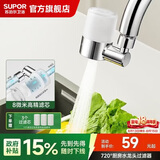 苏泊尔（SUPOR）720°厨房水龙头过滤器防溅头万向旋转延伸通用自来水净化滤水器S