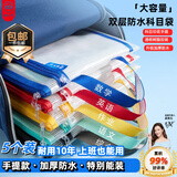 猫太子科目袋A4文件袋夹文具收纳袋试卷收纳补习作业资料袋小初中学生分学科目分类手提拉链袋双层防水