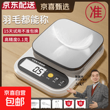 【张晨光代言】电子秤克称厨房秤高精度0.1g食物电子称中药材小型精准茶叶克称珠宝秤 充电/电池不锈钢面5kg/0.1g