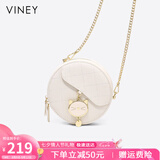 viney牛皮包包女包小众斜挎手机包单肩小圆包生日七夕情人节礼物送女友