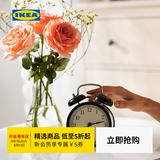 宜家（IKEA）DEKAD德卡闹钟石英钟简约复古钟钟表摆放式台式高颜值钟 德卡/黑色10cm