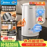 美的（Midea）电热水壶烧水壶钛材质2200W速沸恒温水壶彩钢外壳调奶器自动断电2L大容量2026新款MK-SH20M127-T