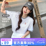 骆驼（CAMEL）【迪丽热巴同款】短袖t恤柔棉T神男女装夏季新款运动宽松休闲上衣