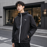 彪马（PUMA）外套男装 秋季新款运动服休闲衣服健身训练上衣跑步透气夹克 691345-01/黑色cat logo/主推款 XL 185/104A 推荐体重160-180斤