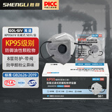 胜丽KP95口罩防油性颗粒物活性炭口罩防油烟防甲醛口罩 喷漆电焊烟厨房口罩 8层防护 耳戴有阀  50只/盒 KP9561V