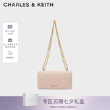 CHARLES&KEITH质感菱格链条小方钱包女包包女包生日七夕礼物送女友CK6-10680924 Light Pink浅粉色 XS