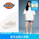 Dickies女士帆布鞋潮流休闲鞋子布鞋低帮百搭平底鞋 卡布奇诺 37