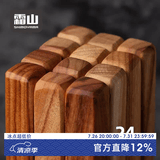 霜山香樟木条衣柜收纳箱樟木条芳香去味驱虫蟑螂纯樟木块 24枚入(赠磨砂纸*2+挂绳*24)