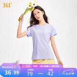 361°t恤衫女夏季新款潮流休闲宽松运动正肩上衣服短袖女装662629106-3