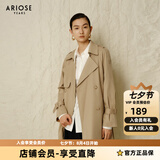 艾诺丝雅诗ARIOSEYEARS春秋新款高质感气质通勤中长款风衣女外套女10822137 奶茶棕 S