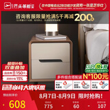 芝华仕（CHEERS）床头柜卧室收纳柜意式简约高脚储物家具床头柜G032中茶色