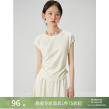 自巧小个子慵懒松弛感短袖t恤半身裙套装女2026夏季新款显瘦上衣 巧米色上衣 S (3码) 拍前请联系客服确认
