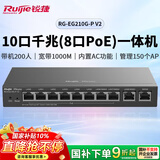 锐捷RG-EG210G-P V2 8口千兆POE网关一体机 企业级路由器 AC控制器 双WAN口 行为管理 带机200