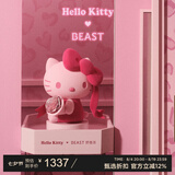 野兽派（THE BEAST）Hello Kitty植绒手捧永生花双拼色玫瑰花礼盒生日礼物七夕礼物
